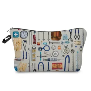 Borsa per cosmetici portatile con motivo di strumenti medici unico per la conservazione.
