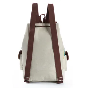 Cute Canvas Cat Print Backpack Large Capacity Casual School Rucksack for Daily Students