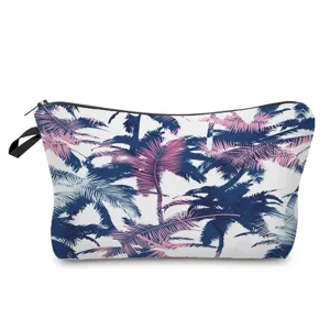 Reise Kosmetiktasche mit niedlichem Palmen Muster, ideal zur Aufbewahrung und täglichen Nutzung.