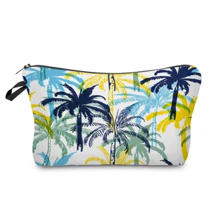 Tropische Palme Druck Kosmetiktasche Reise Kulturbeutel Aufbewahrung Tasche mit Reißverschluss.