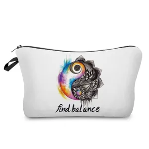 Modische Kosmetiktasche mit Mandala Druck tragbare Reise Make-up Aufbewahrung Tasche