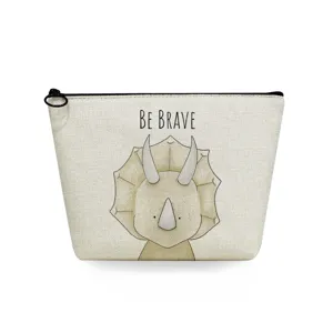 Canvas Dinosaurier Kosmetiktasche süßer Tierdruck Make-up Beutel Reise-Organizer