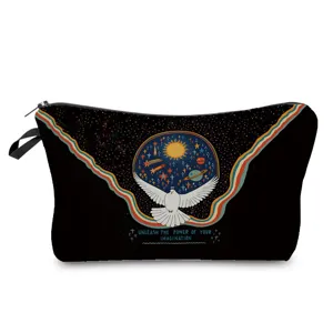 Vintage Weltraum Taube Druck Kosmetiktasche, tragbare Make-up Aufbewahrungstasche