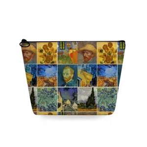 Van Gogh famosos pinturas al óleo collage bolsa de cosméticos maquillaje viaje portátil estuche.
