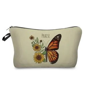 Modischer Schmetterling Druck Kosmetiktasche und Multifunktion Federmäschchen Alltag.