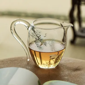 Tradizionale Cinese Pino E Gru Fair Cup Brocca Da Tè In Ceramica Per Cerimonia Del Tè Kung Fu Accessorio Resistente Al Calore