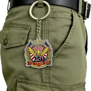 USA 250 Jahre Jubiläum Metall Schlüsselanhänger Patriotisch Adler Souvenir Ring