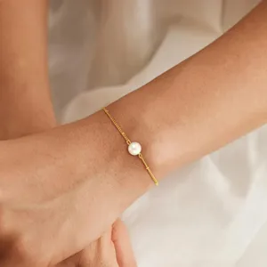Minimalistische parel fijne ketting armband voor vrouwen, elegante gouden sieraden stijl chic