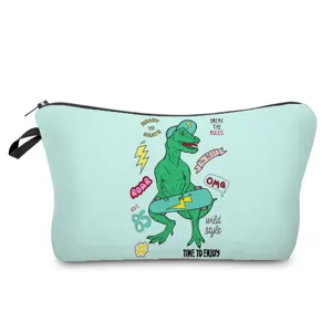 Süße Dinosaurier Kosmetiktasche tragbare Reise Kulturtasche Make-up Organizer Tasche