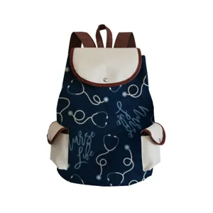 Krankenschwester rucksack drucken große kapazität schule tasche mode lässig damen tagesrucksack