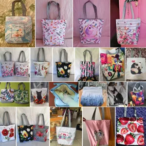 Καμβάς τσάντα tote casual ώμου τσάντα χειρός μεγάλη χωρητικότητα καθημερινή τσάντα αγορών χαριτωμένο