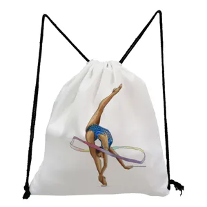 Zaino con coulisse stampa ginnastica artistica sportivo leggero pieghevole borsa