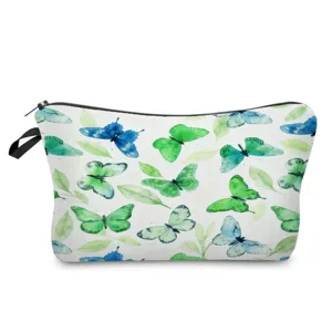 Aquarell Schmetterling Druck Kosmetiktasche tragbare Waschtasche Make-up Aufbewahrung