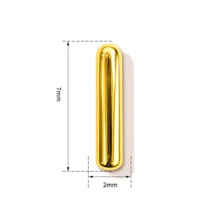 Goldener Kupfer Buchstabe I Anhänger glattes minimalistisches Halskette Zubehör 7x2mm