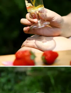 Cute small high borosilicate glass tea tasting cup detail view with cartoon print design.