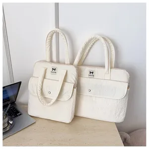 Gesteppte Laptoptasche süße Hülle ästhetische iPad Tasche minimalistische Aufbewahrung