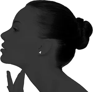 Orecchini a lobo lettera A minimalista zircone alfabeto gioielli personalizzati donna.