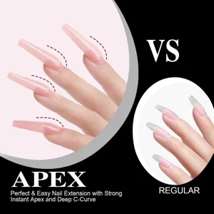Rallonge d'ongles apex vs régulier comparaison