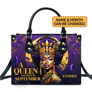 Elégant sac à bandoulière en cuir PU pour femme avec bel imprimé reine et papillon.
