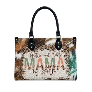 Sac cabas élégant en cuir PU pour femme avec imprimé léopard tendance et grande capacité pratique.