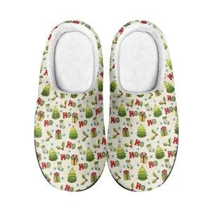 Weihnachten kuschelige Pluesch Hausschuhe fuer Damen Herren Winter warme Heimschuhe