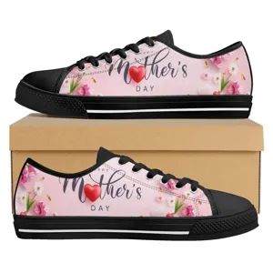Damen Muttertag Sonnenblume Druck Segeltuchschuhe Low-Top Schnürschuhe Lässige Skateschuhe Bequeme Flache Sneakers Geschenk Für Mama