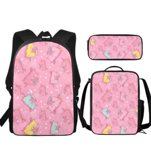 Mochila con Estampado de Dibujos Animados de Nailon Bolsa de Almuerzo Estuche para Estudiante Niños Niños Niñas Mochila Escolar Transpirable Resistente al Desgaste