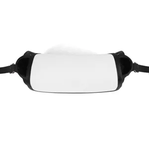 Custom PU leather saddle bag with blank customizable top panel for DIY printing design.