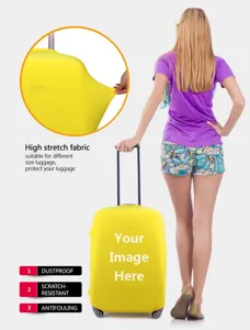 High stretch luggage cover, dustproof and scratch-resistant custom travel suitcase protector.