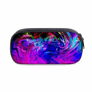 Großes Federmäppchen mit buntem Galaxie Kunst Druck und sicherem Reißverschluss Design.