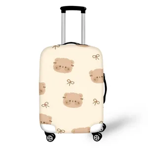 Cute cartoon bear luggage cover elastic travel suitcase protector for 18-32 inch trolley case