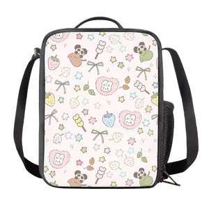 Bolso Térmico para Almuerzo Estampado Conejo Dibujos Animados Bandolera Cuadrada