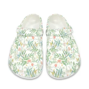 Damen Casual Blumenmuster Garten Clogs Leichtes EVA Atmungsaktive Slipper Sandalen Für Outdoor Indoor Alltagsgebrauch