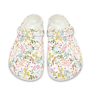 Damen Herren Blumen Garten Clogs Sommer Strand Badeschuhe Atmungsaktive Leichte Pantoletten