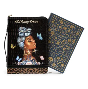 Modische große Buch-Tragetasche mit stilvollem Kunst-Druck einer afroamerikanischen Frau.