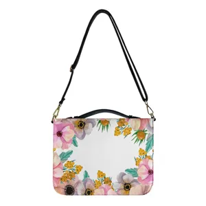 Sac Bandoulière Imprimé Floral Aquarelle Sac à Main Élégant Poignée Supérieure Casual