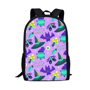 Zaino con motivo cartone animato di Halloween borsa casual elegante per bambini e viaggio