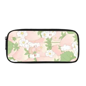 Süßes Cartoon Kaninchen Federmäppchen große Kapazität Schreibwaren Tasche Erdbeer Druck Etui