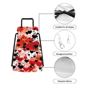 Detail view of the waterproof polyester apron, featuring adjustable straps and durable fabric.