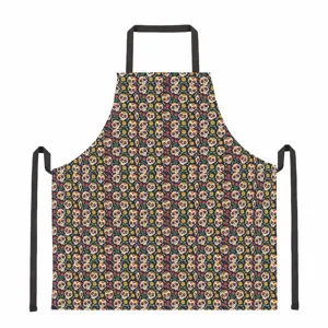 Halloween sugar skull print kitchen apron stylish sleeveless cooking baker chef apron