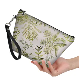 Frische botanische modische Kosmetiktasche, tragbare Make-up-Tasche für Frauen im Alltag.