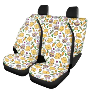 Niedliche Oster Küken Auto Sitzbezüge Set vorne, atmungsaktiver robuster Universalschutz.