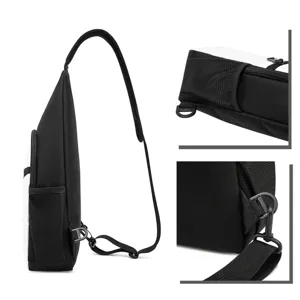 Schwarz-weißer Umhängetruhen-Rucksack für Outdoor-Sportarten und Freizeit im Alltag.