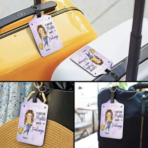 Personalisierter niedlicher Cartoon Reisegepäckanhänger mit Riemen für Koffer.