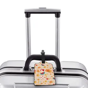 PU-Leder Cartoon Gepäckanhänger Für Reisekoffer Identifikationsetikett Langlebig Trendy Frucht Meerjungfrau Muster Reiseaccessoire