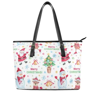 Weihnachten Aquarell Shopper Tasche für Damen, süßer Weihnachtsmann Print Umhängetasche.