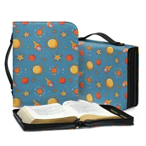 Bibel Tasche mit Cartoon Weltall Muster, Handgriff und multifunktionaler Buch Organizer.