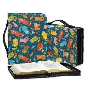 Süße Cartoon Katzen Muster Bibel Tasche multifunktionale Buchhülle Aufbewahrung Handtasche