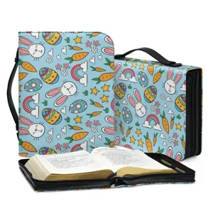 Süße Osterhasen Druck Bibel Tasche, große Kapazität multifunktionale Handtasche Buchhülle.
