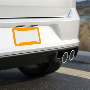 Marco de placa de licencia naranja estandar US soporte de matricula de coche moderno